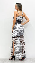 M74085 VESTIDO MAYATEX ESTAMPADO NEGRO