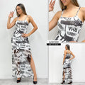 M74085 VESTIDO MAYATEX ESTAMPADO NEGRO