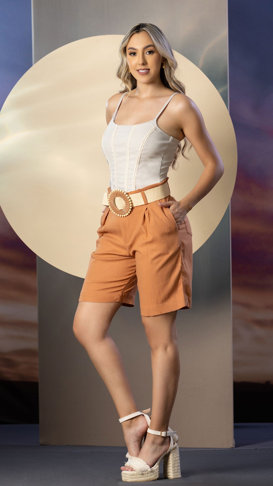 M74124 BERMUDA LINO TERRACOTA