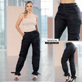 M74146 PANTALÓN BENGALINA CUERO NEGRO