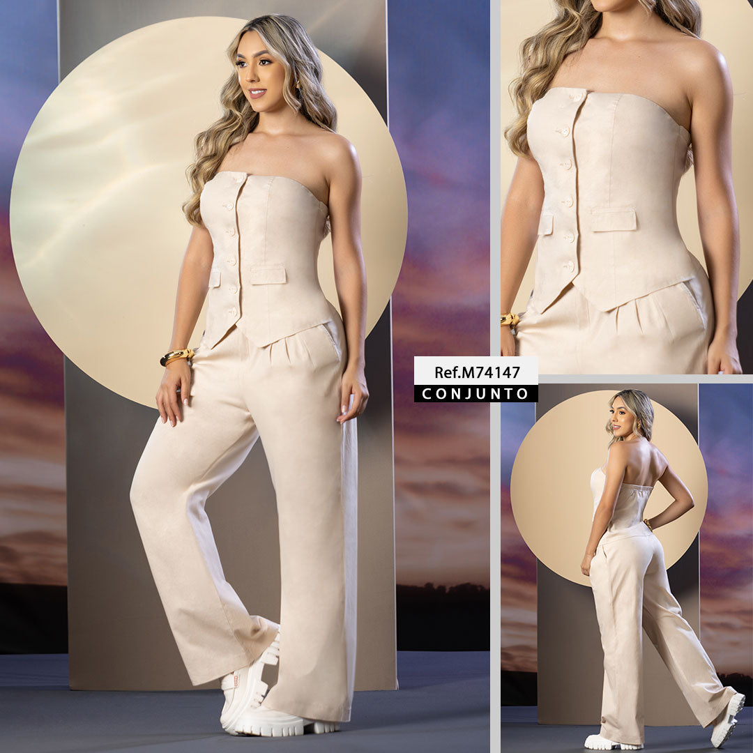 M74147 CONJUNTO LINO VERA CAMEL