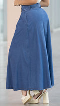 M74157 FALDA TENCEL PANDORATA AZUL
