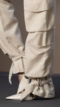 M74159 PANTALÓN LINO APT CAMEL
