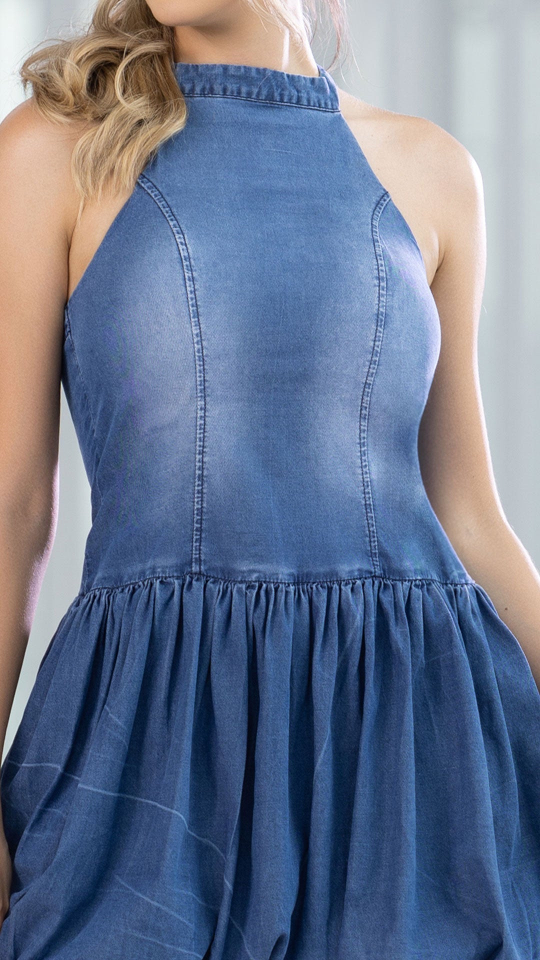 M74160 VESTIDO TENCEL PANDORATA AZUL