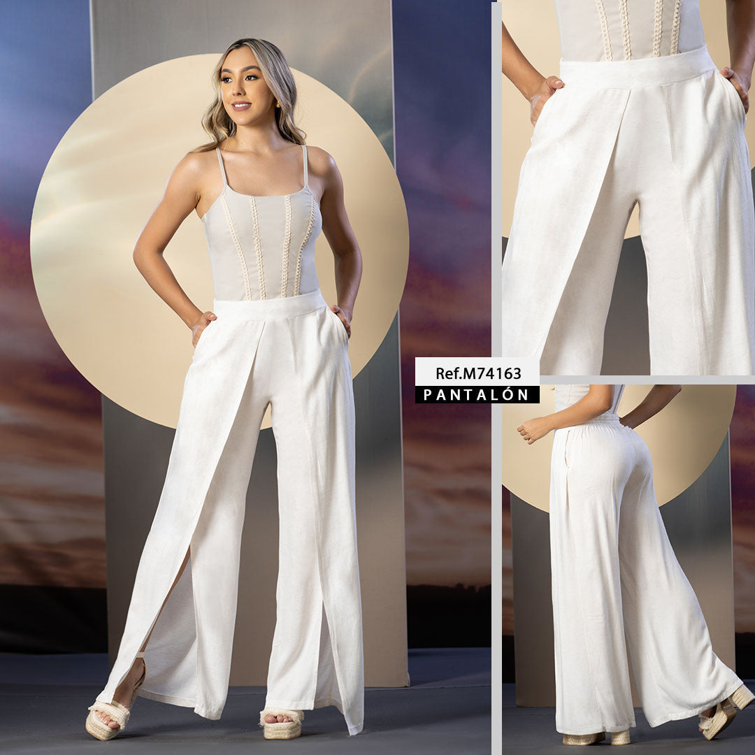 M74163 PANTALÓN MARFIL