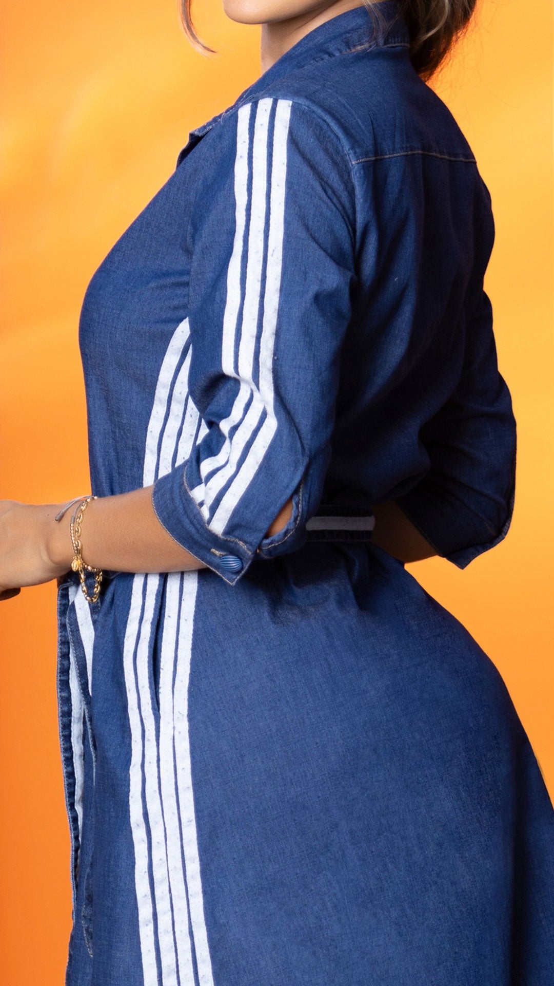 M74201 VESTIDO INDIGO AZUL