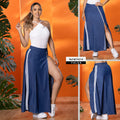 M74214 FALDA CHAMBRAY AZUL