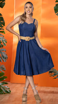 M74228 VESTIDO CHAMBRAY AZUL