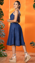 M74228 VESTIDO CHAMBRAY AZUL