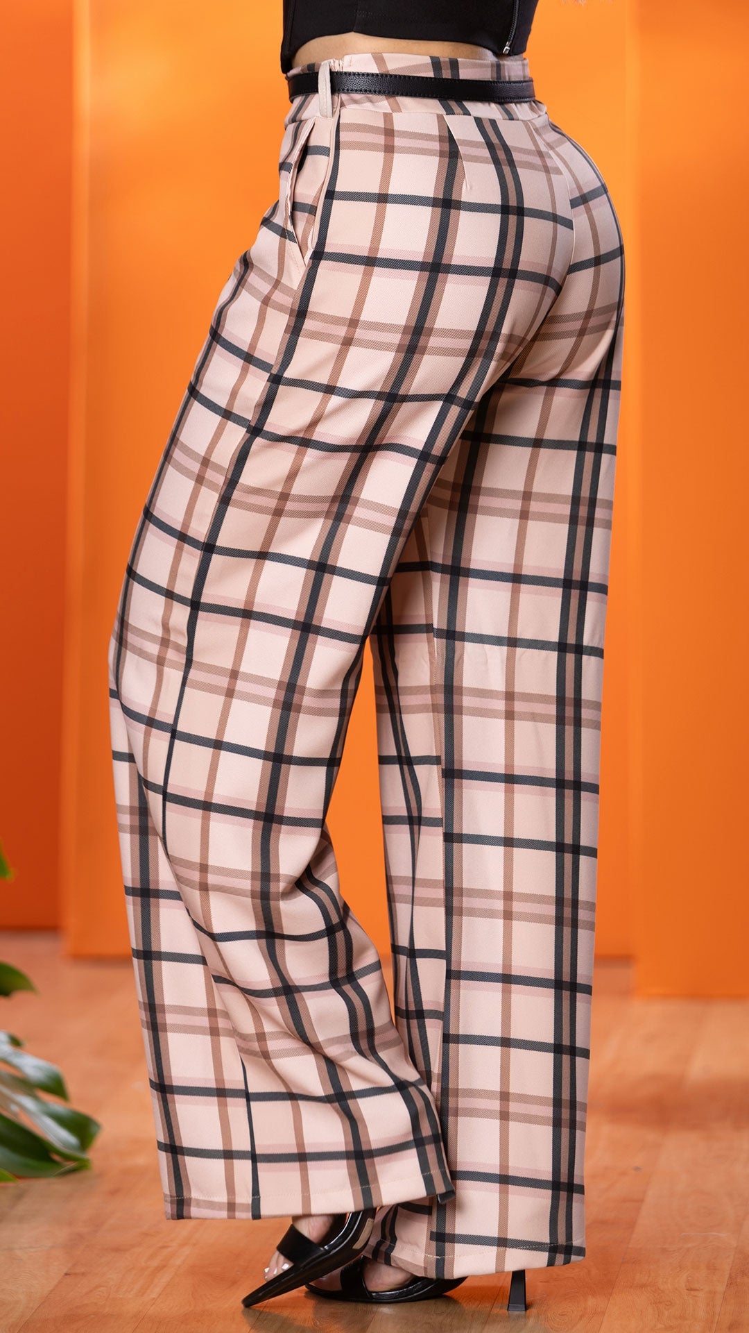 M74232 PANTALÓN NOCHES DE VIENA CUADROS ESTAMPADO