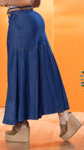 M74248 FALDA CHAMBRAY AZUL