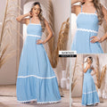 M74255 VESTIDO CHALIS FONDO ENTERO AZUL CLARO