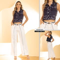 M74261 CONJUNTO FALSO CHALIS Y NOCHES DE VIENA AZUL