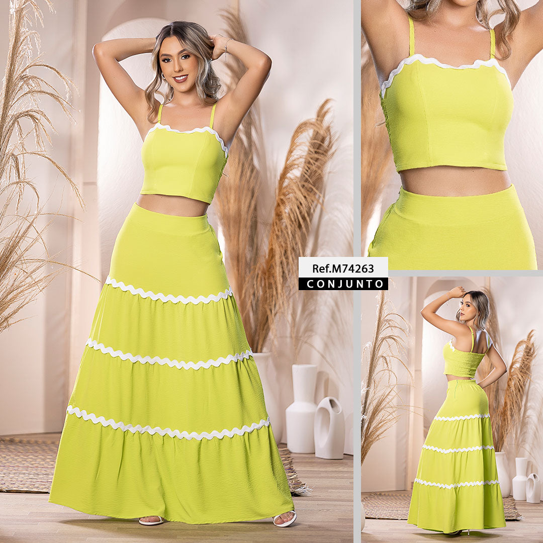 M74263 CONJUNTO CAPRI VERDE LIMON