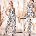 M74272 ENTERIZO FALSO CHALIS ESTAMPADO MARFIL