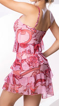 M74278 VESTIDO MAYA TEX ESTAMPADO FUCSIA