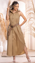 M74280 VESTIDO POPELINA CAMEL
