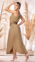 M74280 VESTIDO POPELINA CAMEL