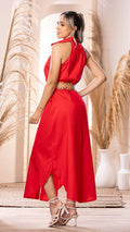 M74280 VESTIDO POPELINA ROJO