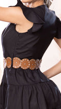 M74282 VESTIDO POPELINA NEGRO