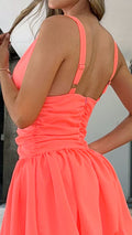 M74317 VESTIDO CREPE CORAL