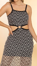 M74329 VESTIDO MAYA ESTAMPADO NEGRO