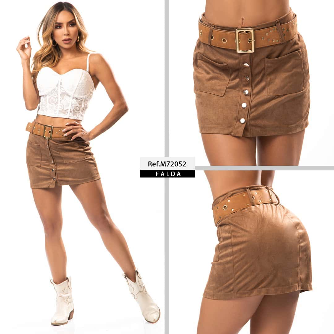 M72052 FALDA GAMUSA CAFE