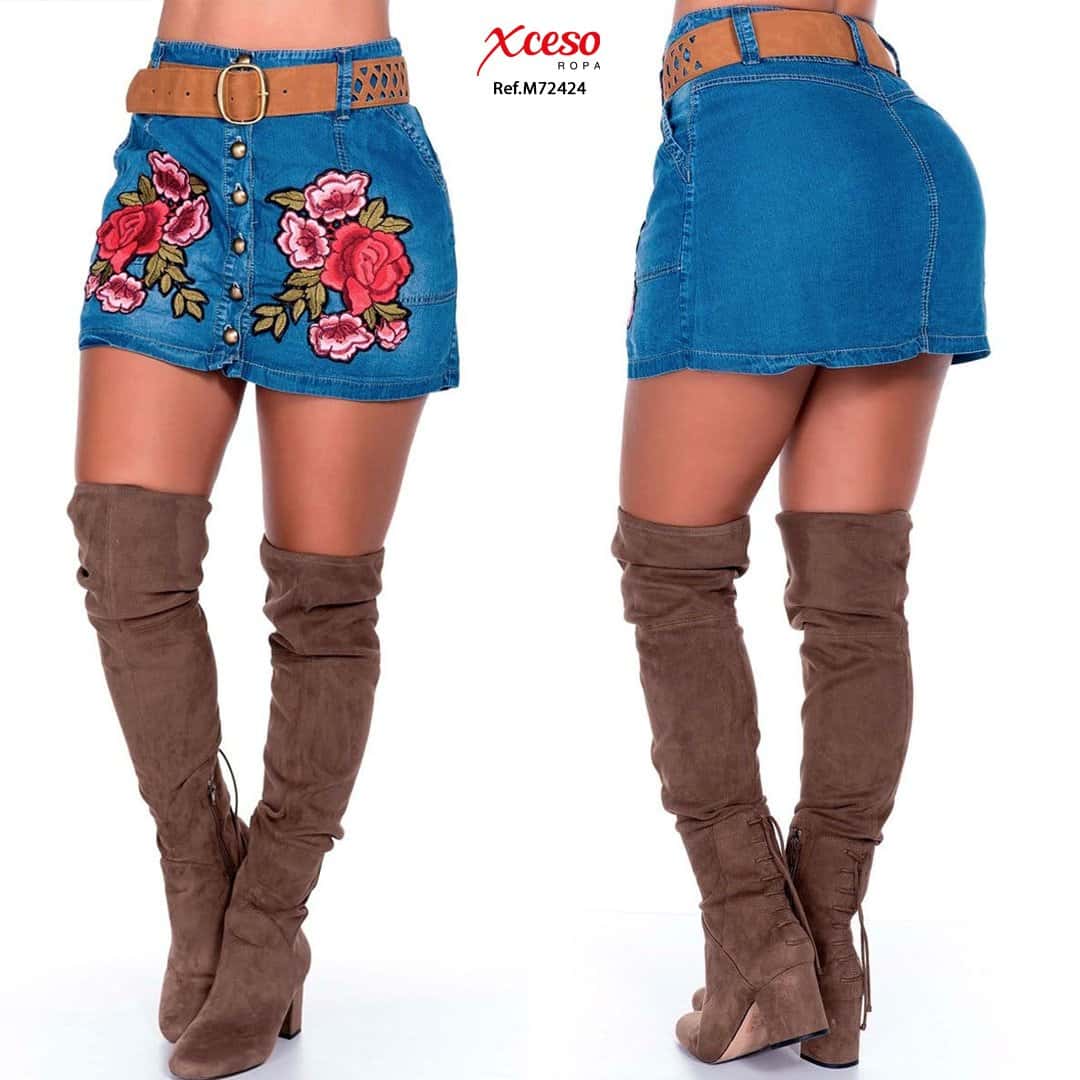 M72424 FALDA CHAMBRAY HIPSTER JEAN