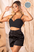 Y3533 CROP TOP SUPLEX NEGRO