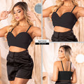 Y3533 CROP TOP SUPLEX NEGRO