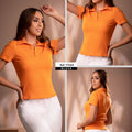 Y3564 BLUSA RIB 4X4 NARANJA