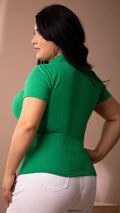 Y3564 BLUSA RIB 4X4 VERDE