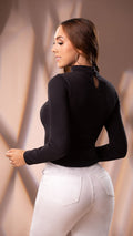 Y3565 BLUSA RIB NOELLE NEGRO