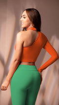 Y3587 BLUSA PUNTI ROMA NARANJA