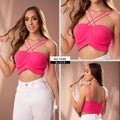 Y3589 BLUSA RIB FUCSIA