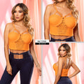 Y3590 BLUSA RIB NARANJA