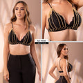 Y3598 CROP TOP CON CADENAS NEGRO