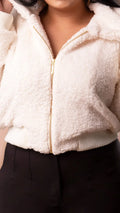 Y3599 CHAQUETA PELUCHE  BEIGE