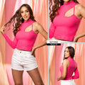 Y3602 BLUSA RIB FUCSIA