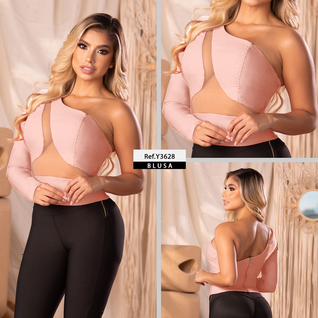 Y3628 BLUSA BENGALINA ROSADO