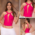 Y3637 BLUSA BENGALINA FUCSIA