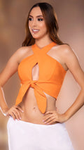Y3645 BLUSA BENGALINA NARANJA