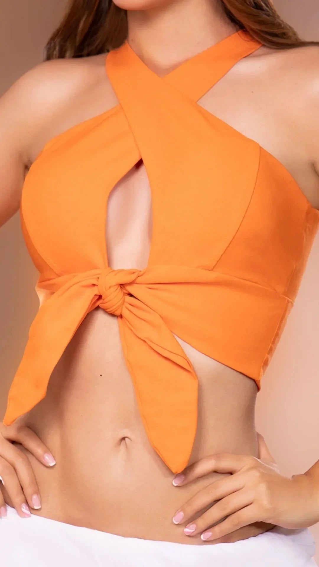 Y3645 BLUSA BENGALINA NARANJA