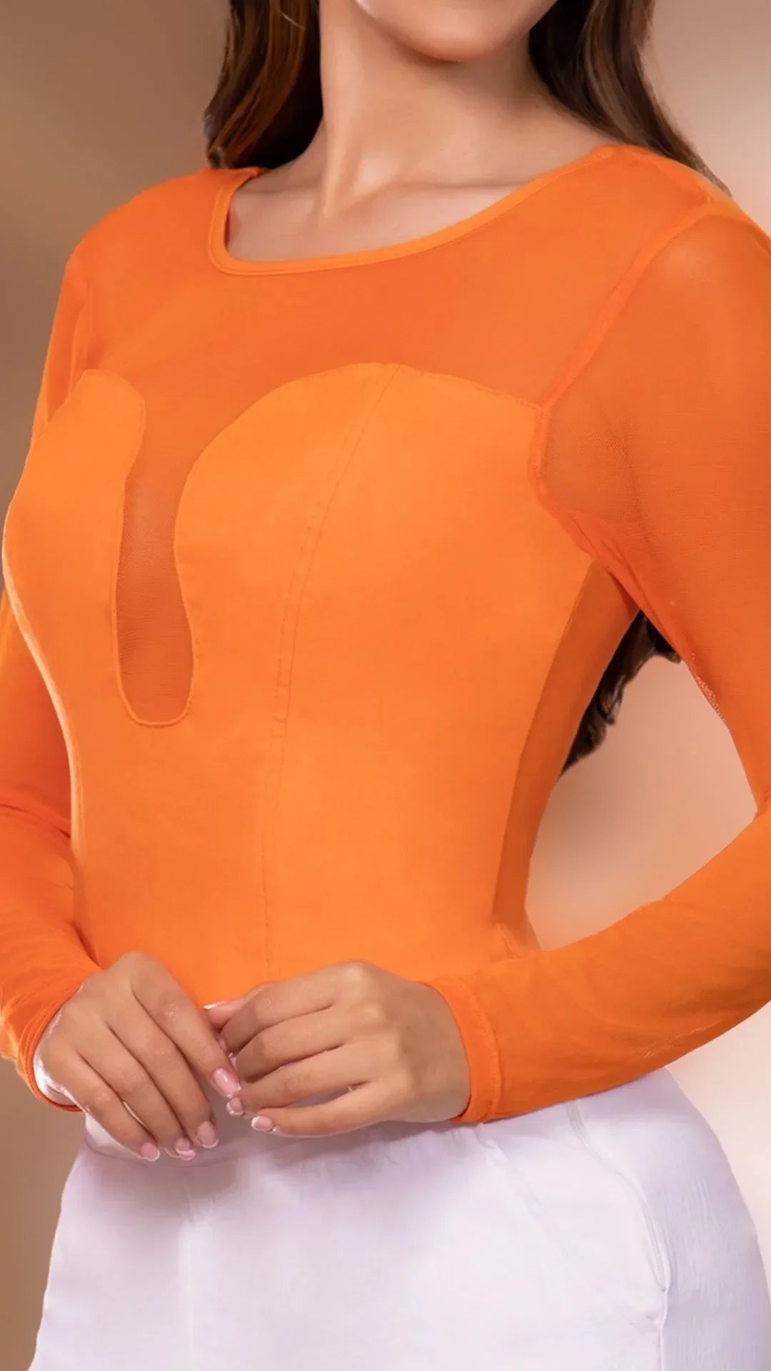 Y3660 BLUSA BENGALINA NARANJA