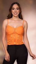 Y3669 BLUSA BENGALINA NARANJA