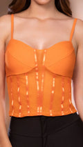 Y3669 BLUSA BENGALINA NARANJA
