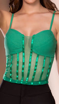 Y3669 BLUSA BENGALINA VERDE