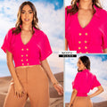 Y3712 BLUSA FUCSIA