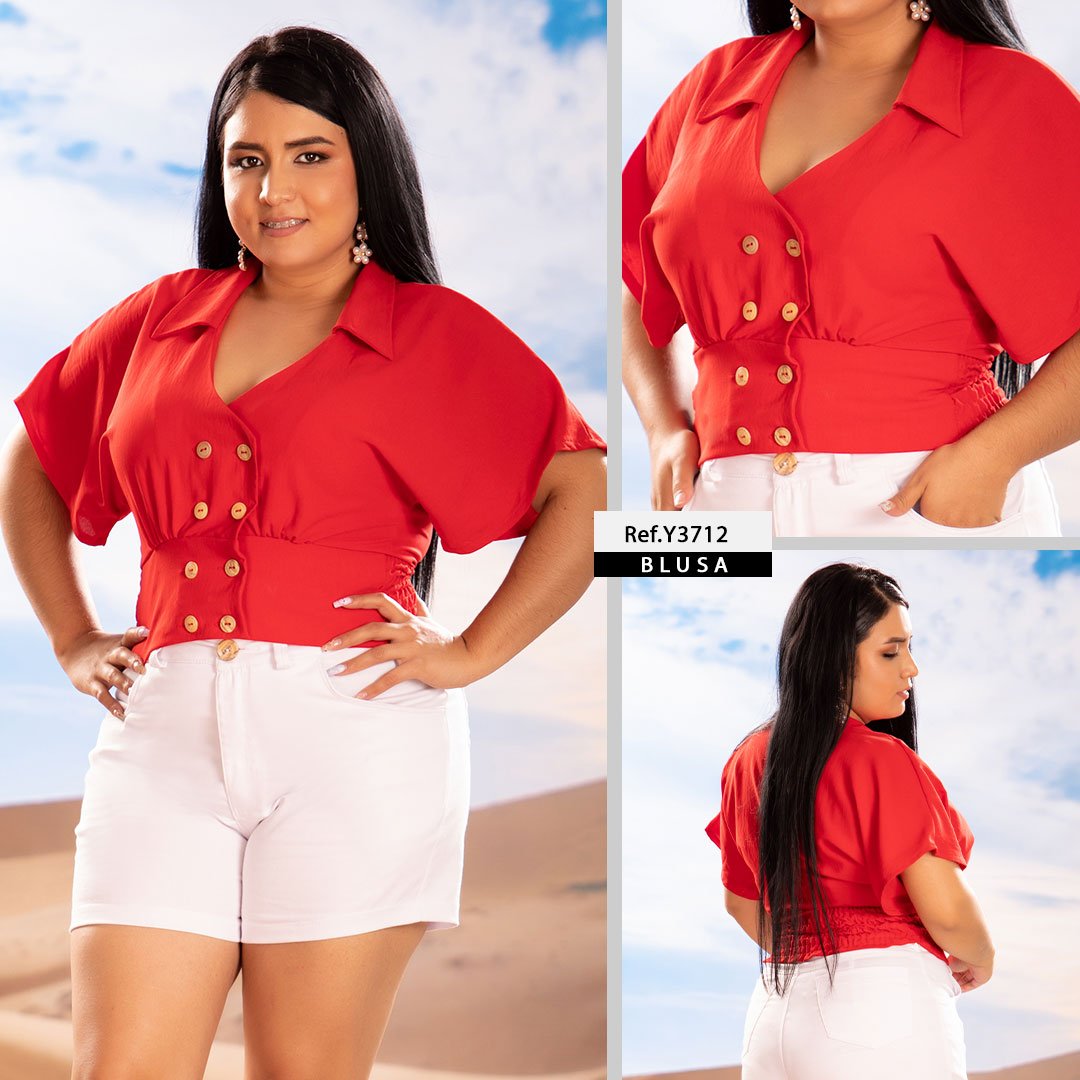 Y3712 BLUSA ROJO