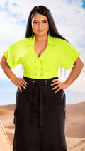 Y3712 BLUSA VERDE LIMON